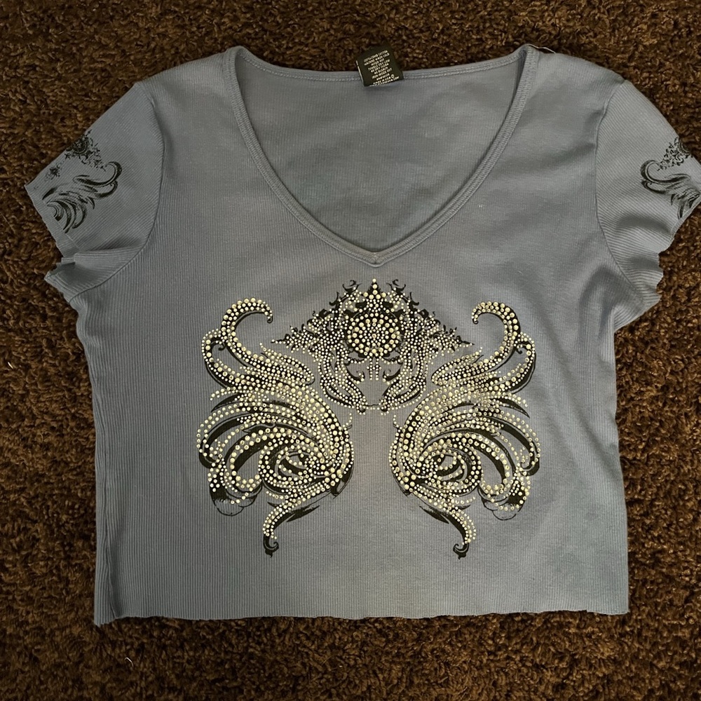 Y2K rhinestone top